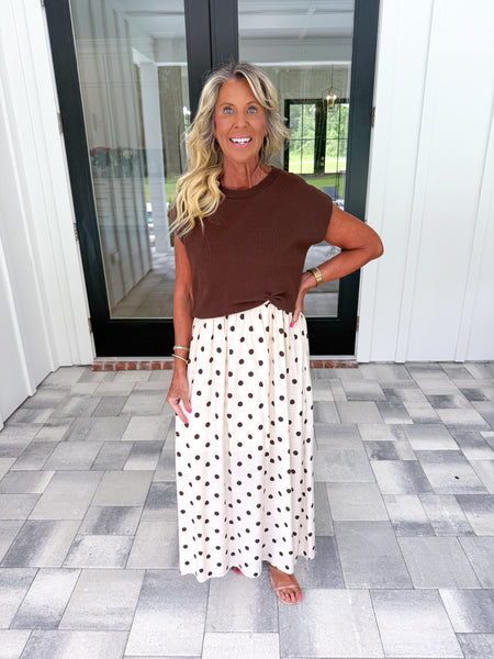 Brown Removable Sweater Midi
