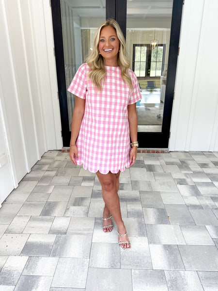 Pink Plaid Dress