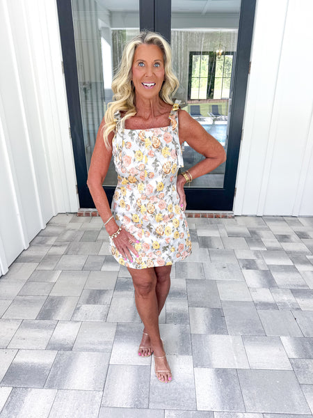 Floral Jacquard Dress
