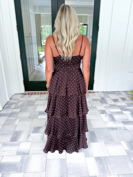 Polka Dot Tiered Maxi