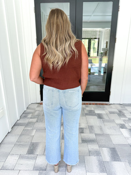 Chestnut Knit Top