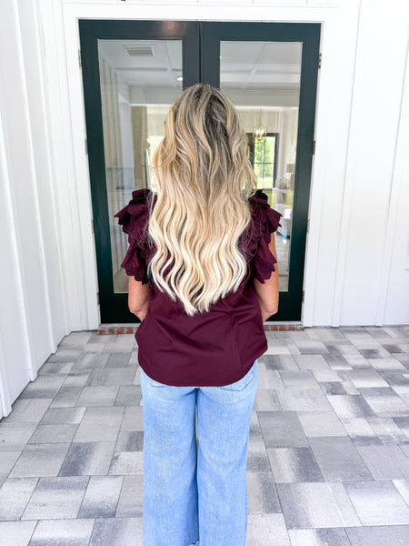 Garnet Lace Top