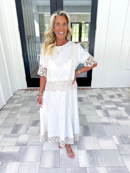 Crochet Linen Top