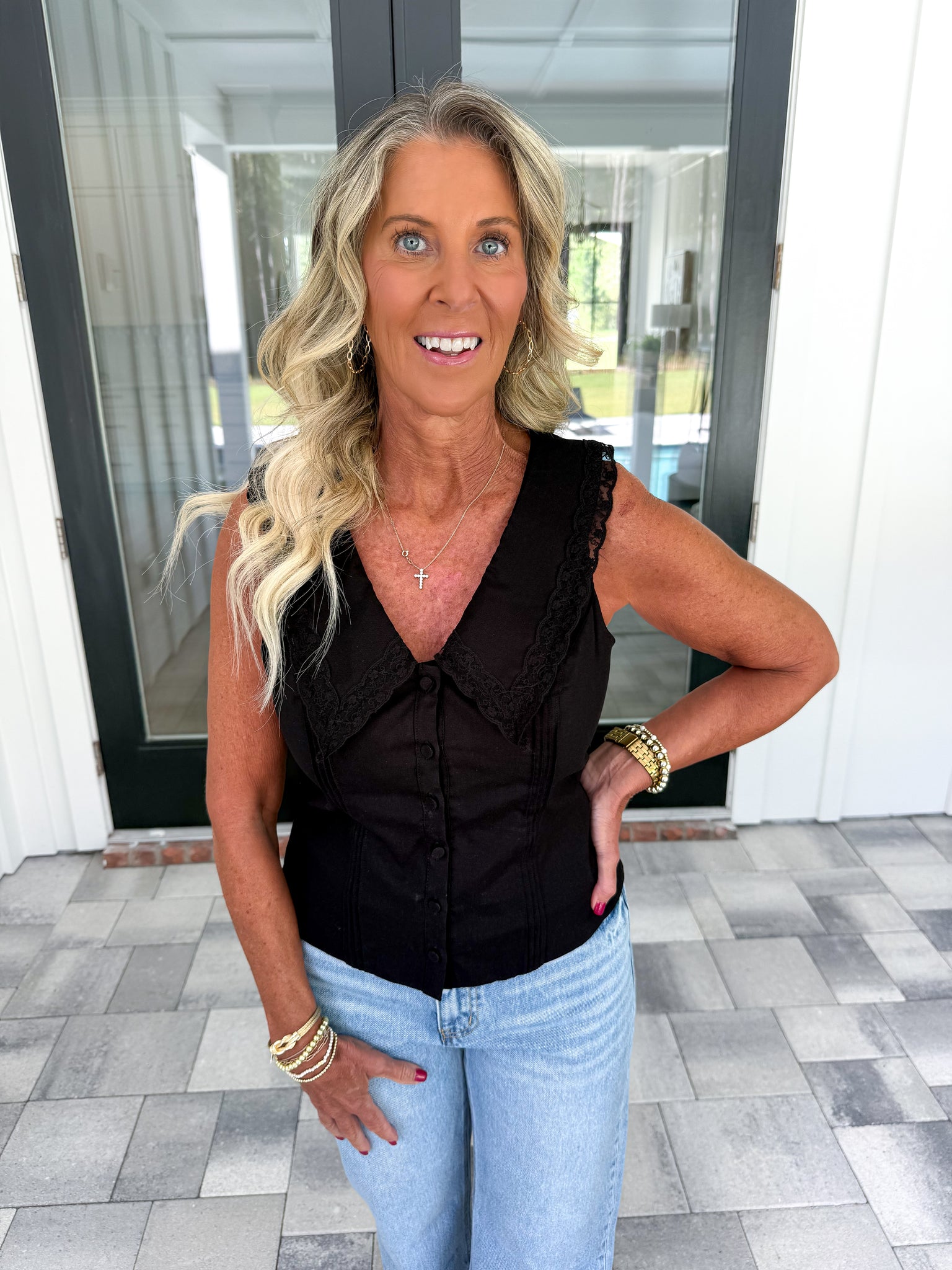 Black Sleeveless Top
