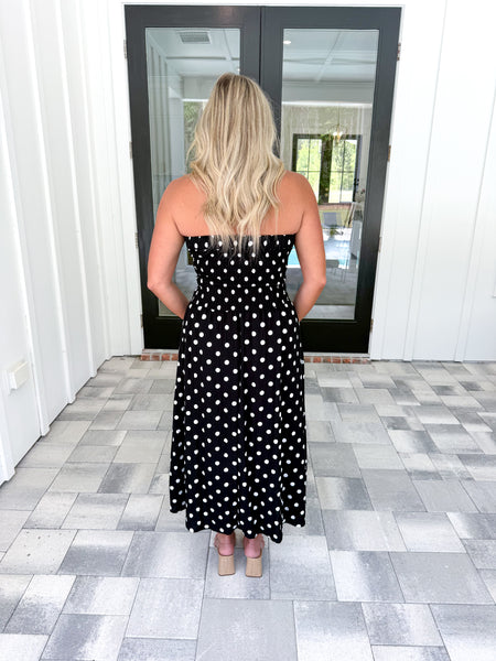 Black Polka Dot Midi