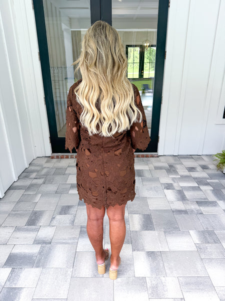 Brown Lace Dress
