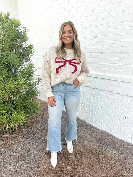 Red Bow Sweater