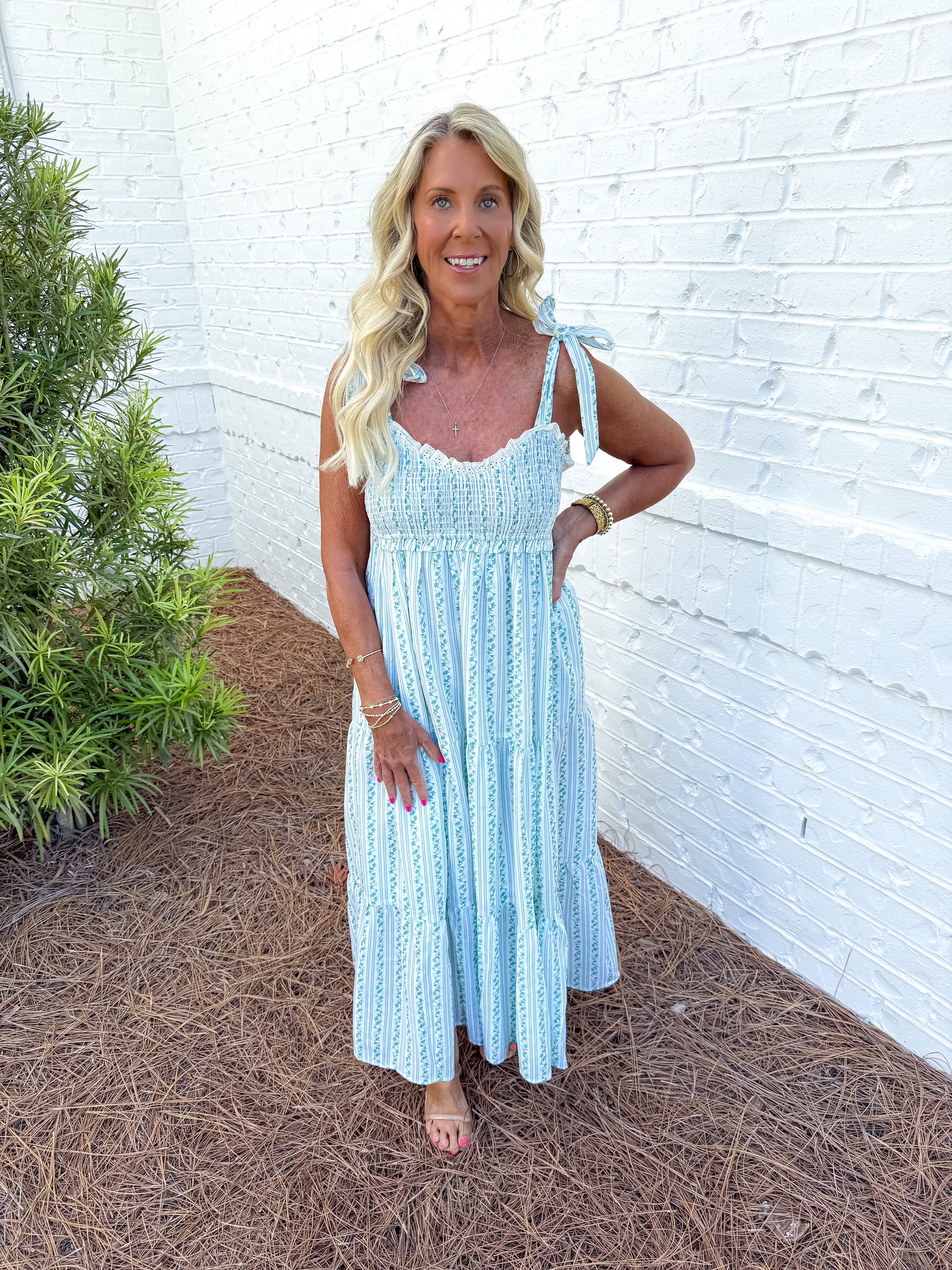 Blue Floral Maxi
