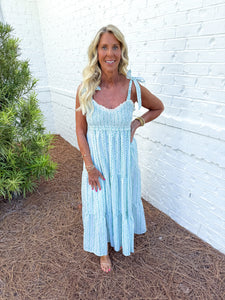 Blue Floral Maxi