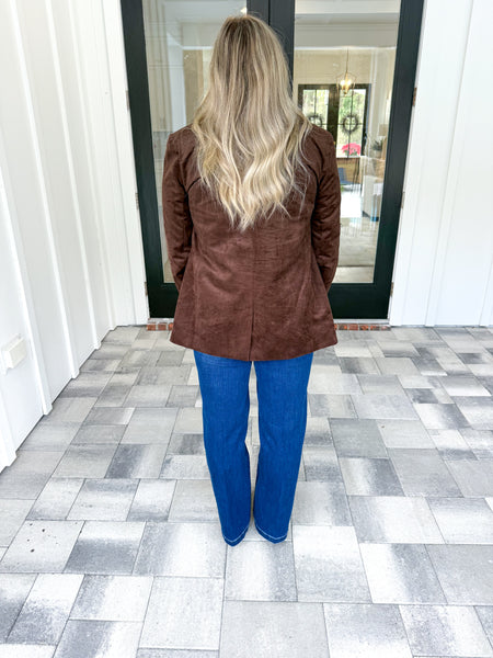 Espresso Suede Blazer