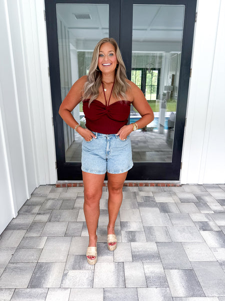 Garnet Knit Top