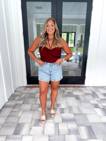 Garnet Knit Top