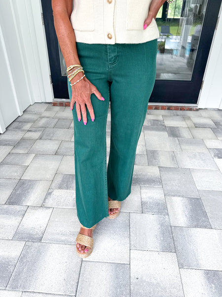 Green Denim Pants