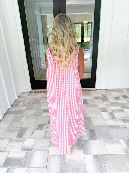 Lyla Gingham Maxi