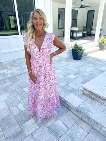 Pink Floral Maxi
