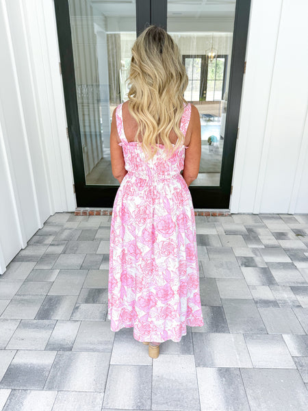 Pink Floral Midi