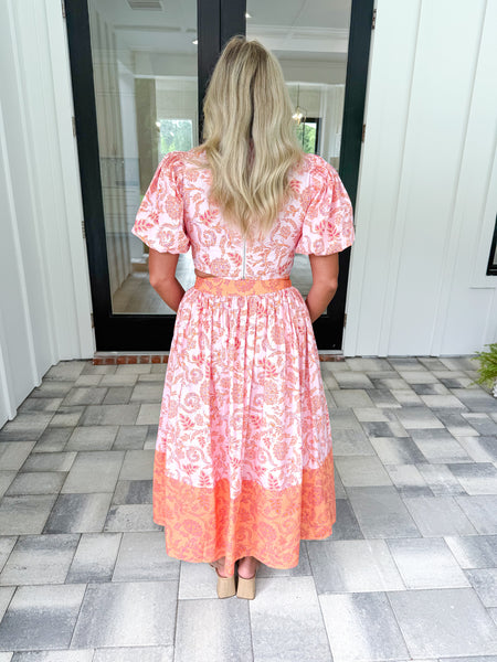 Pink Floral Maxi Set