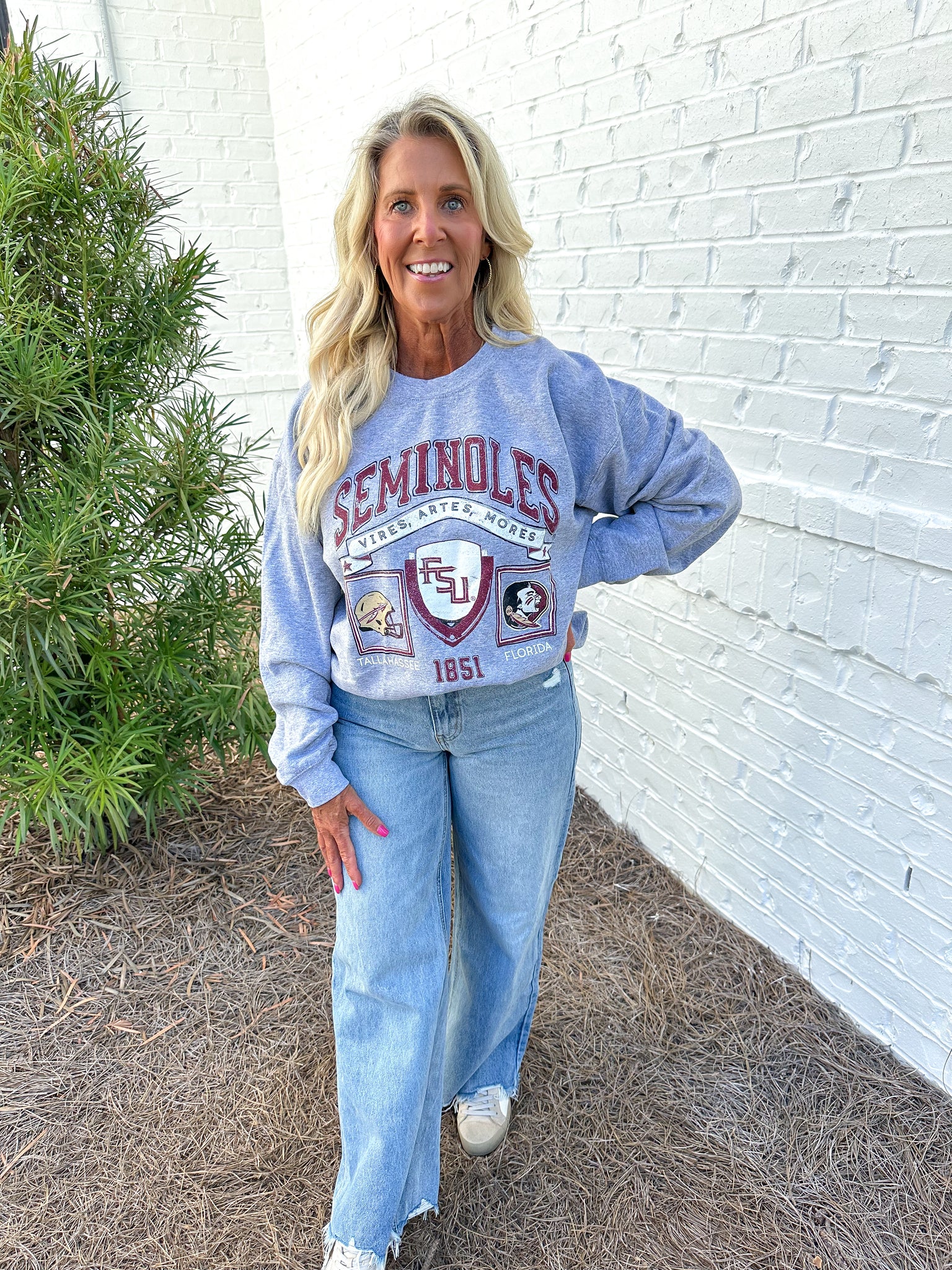 Grey Prep Patch Sweatshirt