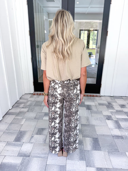 Snake Denim Pants