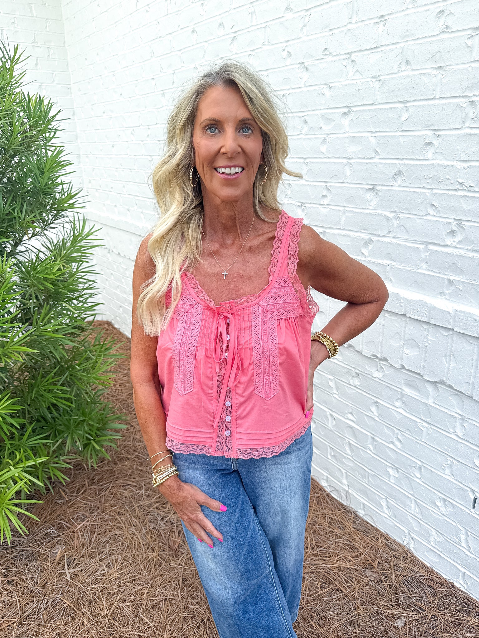 Sleeveless Lace Top