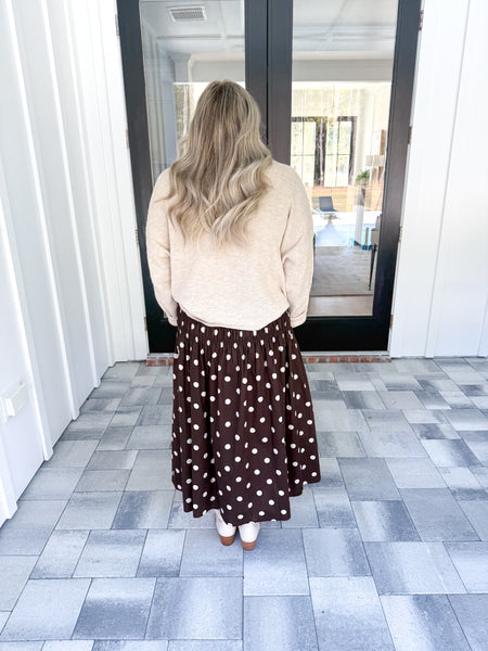 Brown Polka Dot Skirt