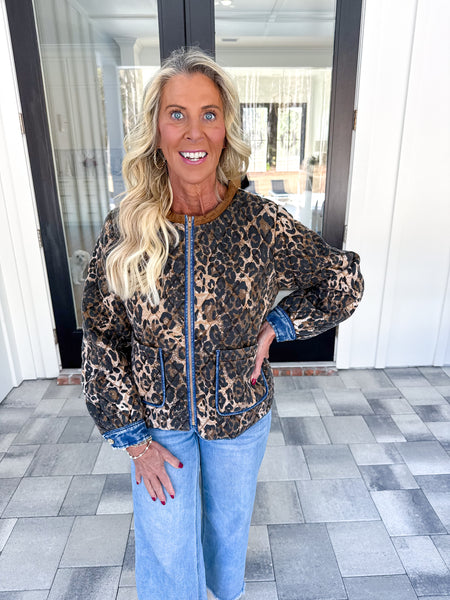 Quilted Leopard Jacket