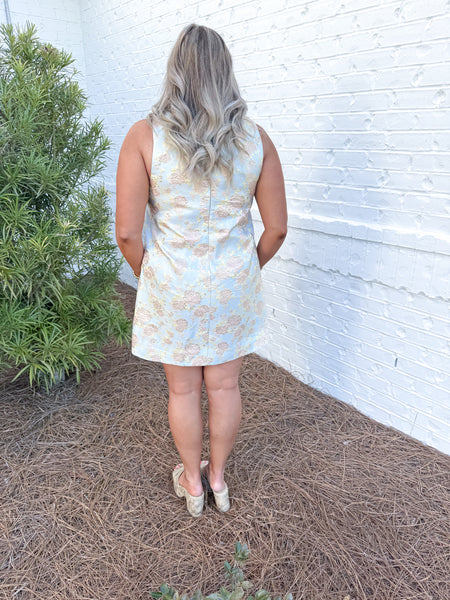 Floral Jacquard Dress