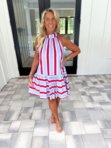 Striped Sleeveless Dress