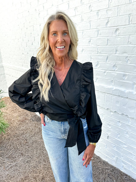 Poplin Ruffle Top