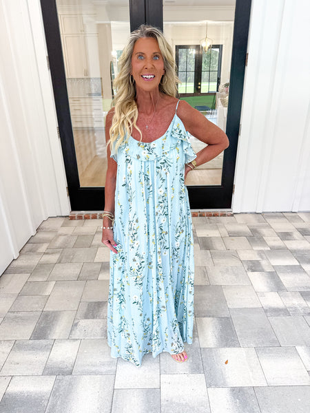 Krista Floral Ruffle Maxi