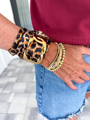 Leopard Scarf Bracelet