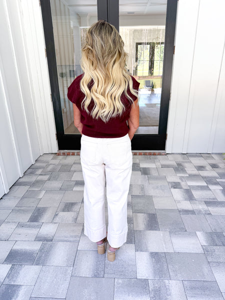 Ecru Denim Pants