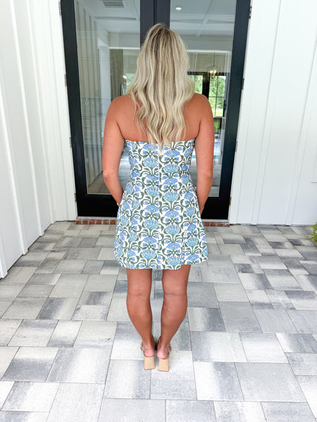 Floral Strapless Dress