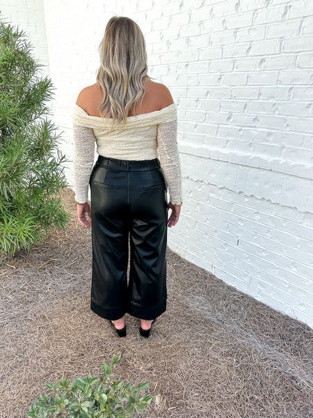 Black PU Pants