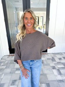 Batwing Sleeve Knit Top
