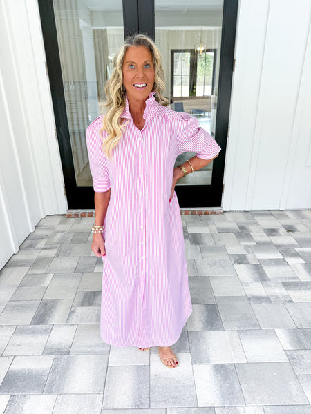 Pink Stripe Midi