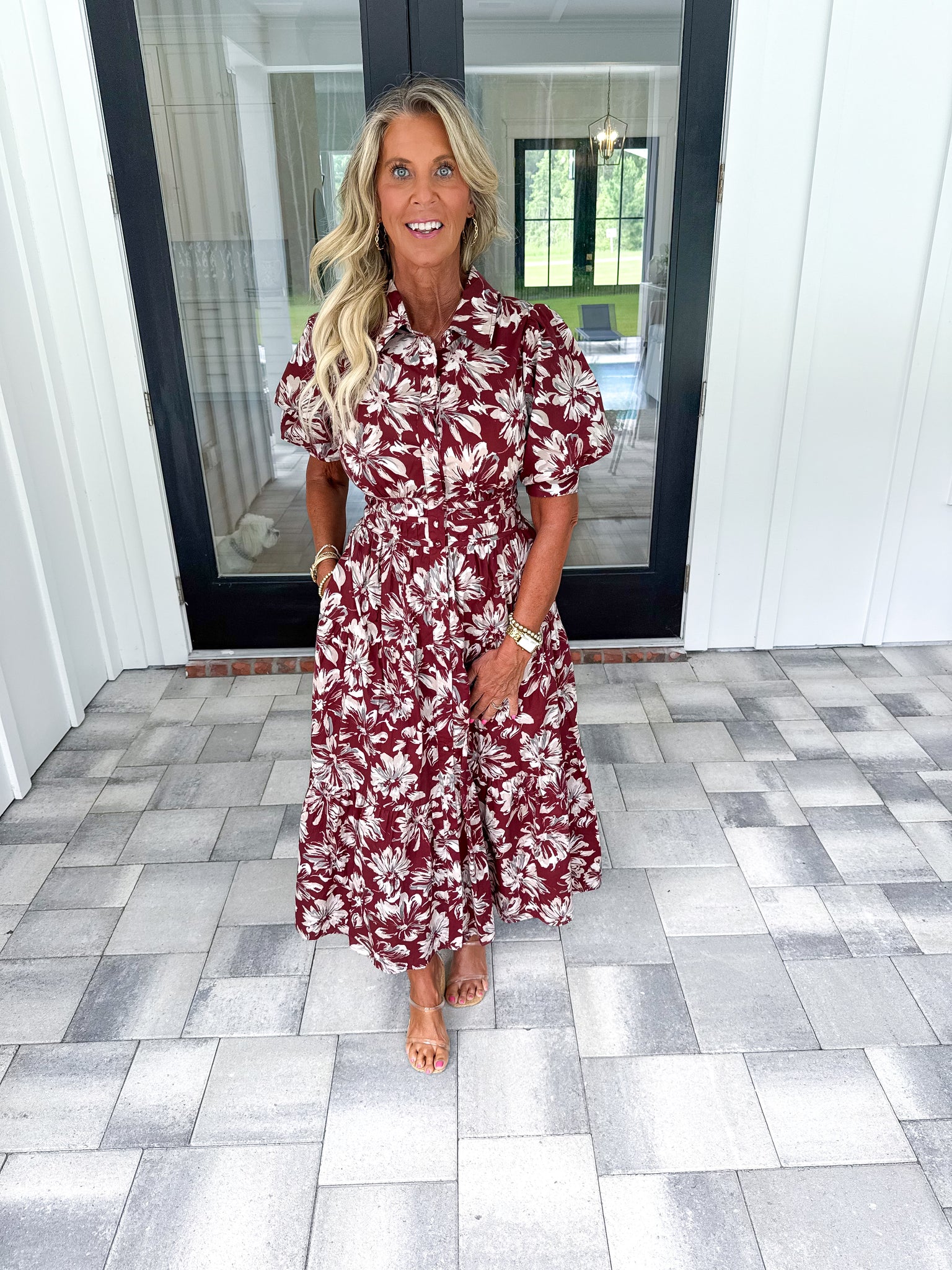 Wine Floral Maxi