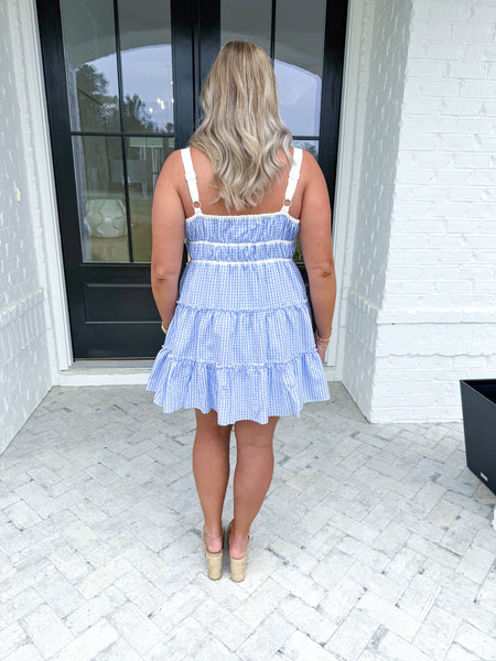 Ruffle Plaid Dress