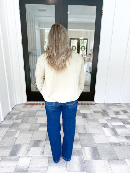 Cream Quilted Jacket