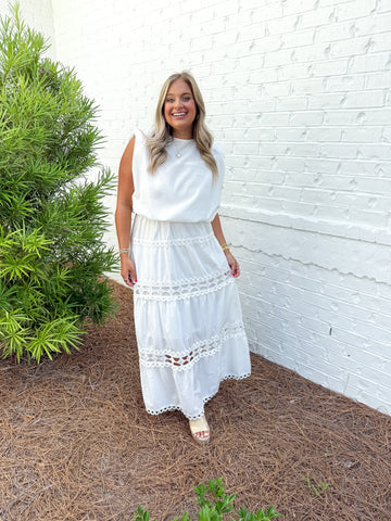 Lace Trimmed Maxi Set