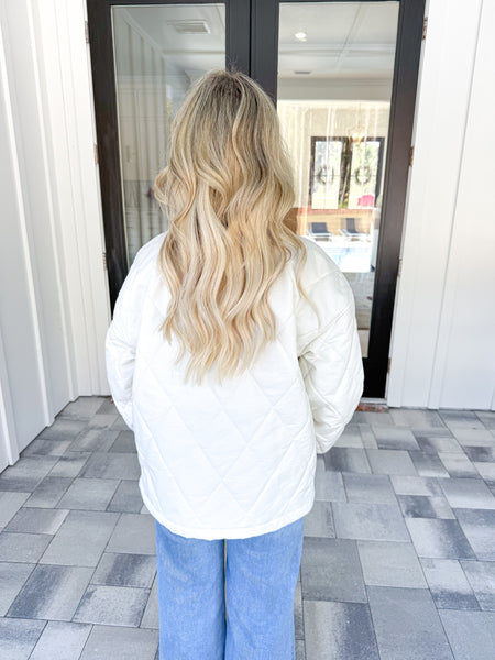 Cream Quilted Jacket