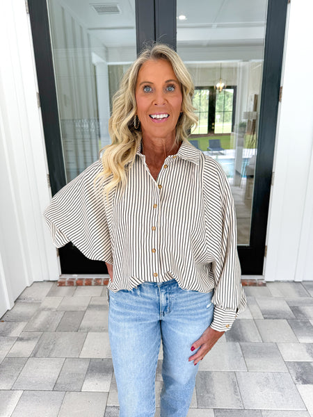 Raglan Stripe Top