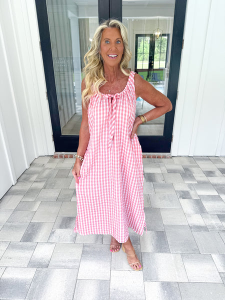 Lyla Gingham Maxi