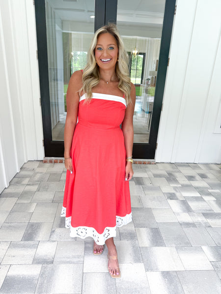 Embroidered Linen Dress
