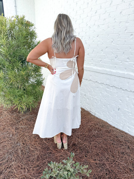 Off White Flower Dress