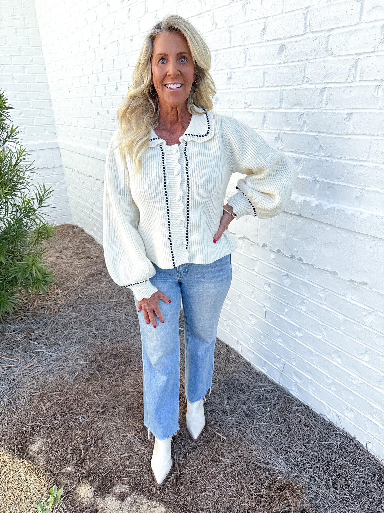 Contrast Stitch Sweater