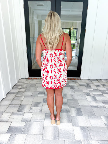 Contrast Crochet Dress