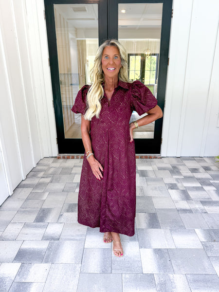 Garnet Lurex Midi