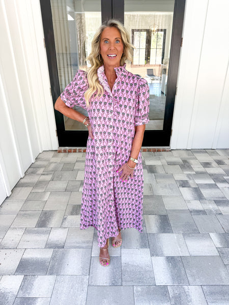 Pink Floral Midi