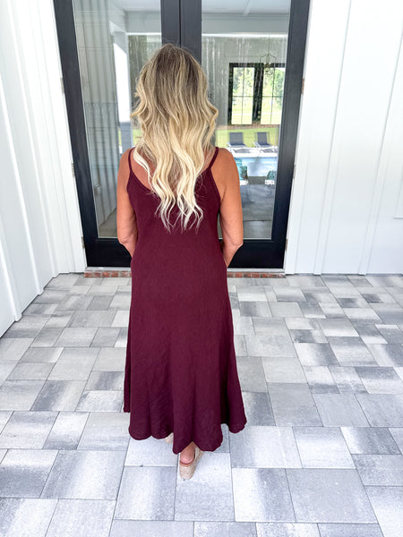 Garnet Linen Midi